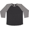 Custom Unisex Baseball Fine Jersey Three-Quarter Sleeve Tee Vintage Smoke/ Granite Heather