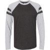 Custom Unisex Fine Jersey Mash Up Long Sleeve Tee Vintage Smoke/ Vintage Heather