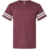 Custom Unisex Football Fine Jersey Tee Vintage Burgundy/ White