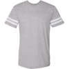 Custom Unisex Football Fine Jersey Tee Vintage Heather/ White