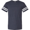 Custom Unisex Football Fine Jersey Tee Vintage Navy/ White