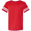 Custom Unisex Football Fine Jersey Tee Vintage Red/ White