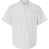 Custom Mens Hatteras Performance Short Sleeve Fishing Shirt Aluminum