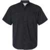 Custom Mens Hatteras Performance Short Sleeve Fishing Shirt Black