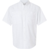 Custom Mens Hatteras Performance Short Sleeve Fishing Shirt White