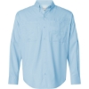 Custom Mens Kitty Hawk Performance Fishing Shirt Blue Mist