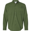 Custom Mens Kitty Hawk Performance Fishing Shirt Olive Green