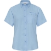 Custom Womens Hatteras Performance Short Sleeve Fishing Shirt Blue Mist