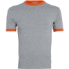 Custom Unisex 50/50 Ringer T-Shirt Athletic Heather/ Orange