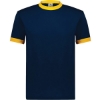 Custom Unisex 50/50 Ringer T-Shirt Navy/ Gold