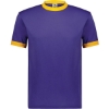 Custom Unisex 50/50 Ringer T-Shirt Purple/ Gold