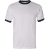 Custom Unisex 50/50 Ringer T-Shirt White/ Black