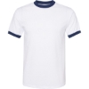 Custom Unisex 50/50 Ringer T-Shirt White/ Navy