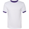 Custom Unisex 50/50 Ringer T-Shirt White/ Purple