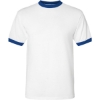 Custom Unisex 50/50 Ringer T-Shirt White/ Royal