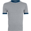 Custom Youth Ringer T-Shirt Athletic Heather/ Navy