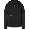 Custom Mens Mission Quarter-Zip Hooded Pullover Black