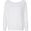 Custom Women’s Sponge Fleece Wide Neck Sweatshirt Solid White Triblend