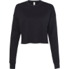 Custom Womens Crop Crewneck Sweatshirt Black