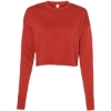 Custom Womens Crop Crewneck Sweatshirt Brick