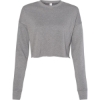 Custom Womens Crop Crewneck Sweatshirt Deep Heather