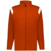 Custom Mens On The Rise Outercore Warm-up Jacket Burnt Orange/ White