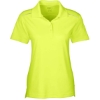 Custom Womens Radiant Performance Piqué Polo with Reflective Piping Safety Yellow