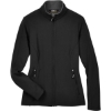 Custom Womens Cruise Two-Layer Fleece Bonded Soft Shell Jacket Black