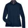 Custom Womens Cruise Two-Layer Fleece Bonded Soft Shell Jacket Classic Navy