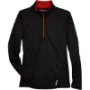 Custom Womens Radar Performance Quarter-Zip Pullover Black/ Classic Red