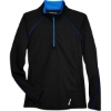 Custom Womens Radar Performance Quarter-Zip Pullover Black/ True Royal
