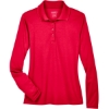 Custom Womens Pinnacle Performance Long Sleeve Piqué Polo Classic Red