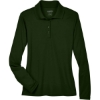 Custom Womens Pinnacle Performance Long Sleeve Piqué Polo Forest