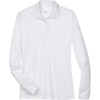 Custom Womens Pinnacle Performance Long Sleeve Piqué Polo White