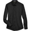 Custom Womens Operate Twill Shirt Black