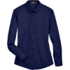 Custom Womens Operate Twill Shirt Classic Navy