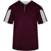 Custom Mens Striker Placket Maroon/ White