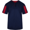 Custom Mens Striker Placket Navy/ Red