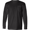 Custom Unisex USA-Made Long Sleeve Pocket T-Shirt Black