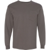 Custom Unisex USA-Made Long Sleeve Pocket T-Shirt Charcoal