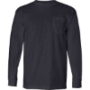 Custom Unisex USA-Made Long Sleeve Pocket T-Shirt Navy