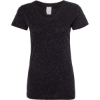 Custom Women’s Glitter V-Neck T-Shirt Black/ Silver