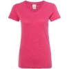 Custom Women’s Glitter V-Neck T-Shirt Wildberry/ Silver
