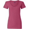 Custom Womens V-Neck Slub T-Shirt Wildberry