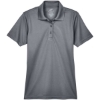 Custom Womens Cool & Dry Mesh Piqué Polo Charcoal