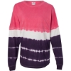 Custom Unisex Game Day Jersey Long Sleeve T-Shirt Wildberry/ Very Berry Tie-Dye