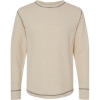 Custom Mens Vintage Thermal Long Sleeve T-Shirt Oatmeal Heather