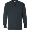Custom Mens Vintage Brushed Jersey Henley Vintage Navy
