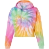Custom Womens Tie-Dyed Crop Hooded Sweatshirt Eternity