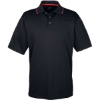 Custom Mens Cool & Dry Sport Two-Tone Polo Black/ Red
